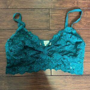 Teal Lace Bralette - Like New - Size Large - Worn Once